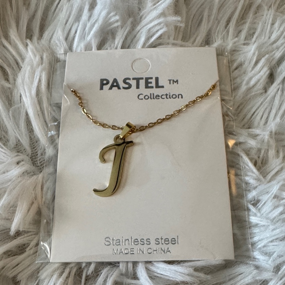 Pastels Collection Gold Initial Necklace